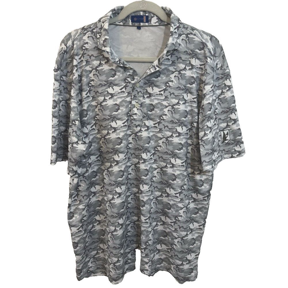 Stitch's Gray Camouflage Polo Shirt